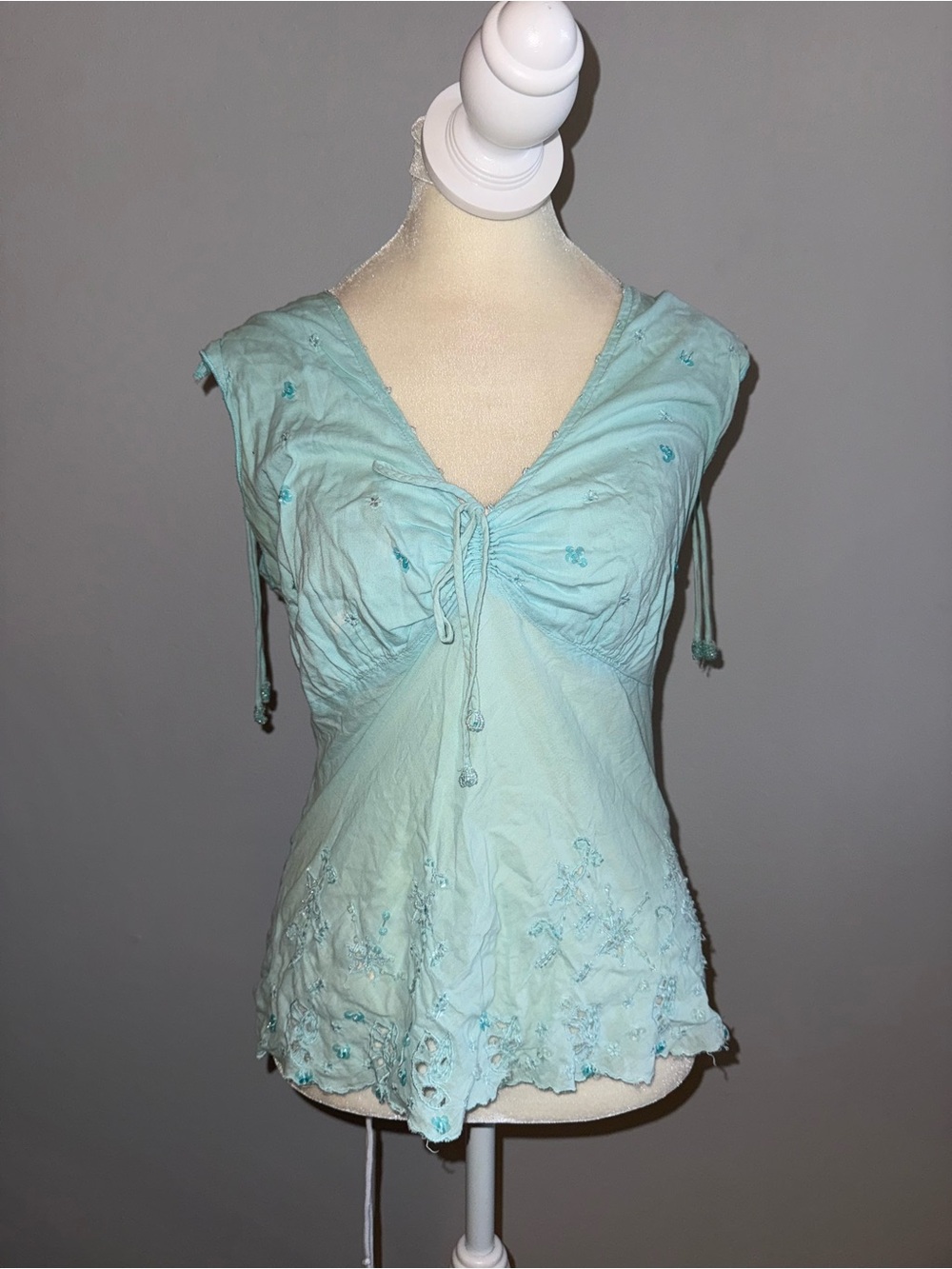 Magazine Y2K Blouse w Beading and Embroidery